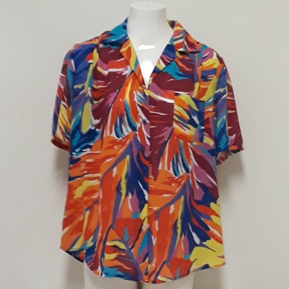 Stuart Randolph Womens 16 Sheer Top Blouse Vintage - Picture 1 of 4